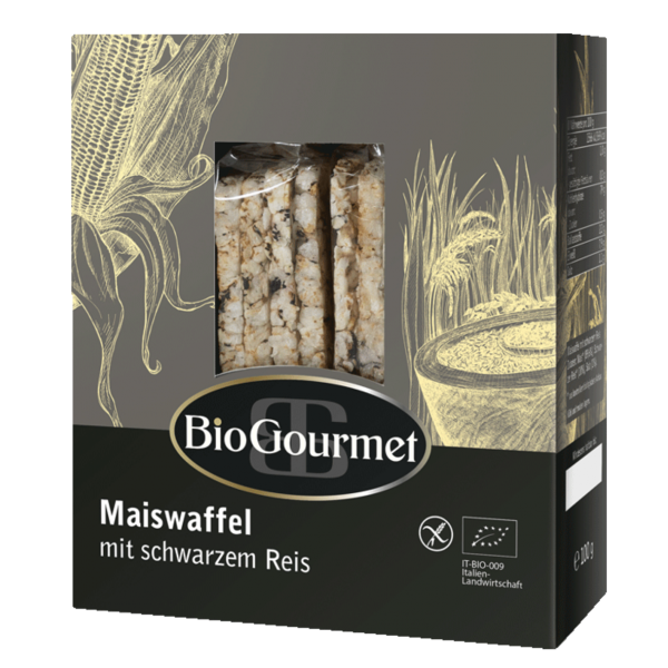 Био Кукурузные хлебцы с черным рисом, 100 г. BioGourmet