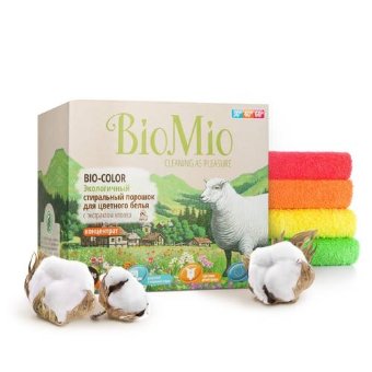 Стиральный порошок для цветного белья Bio-Color без запаха BioMio, 1500gr