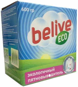Экологичный пятновыводитель Belive Eco, 600гр
