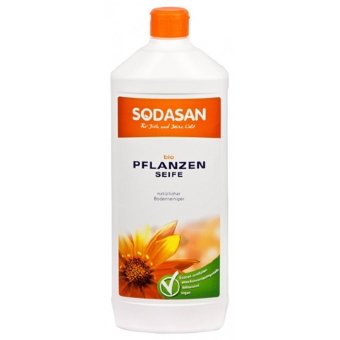 Универсальное жидкое мыло без запаха для пола и мытья различных поверхностей Sodasan 1000ml