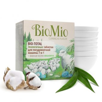 Экологичные таблетки для посудомоечной машины BioMio, 30шт
