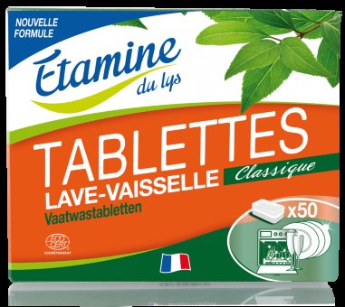 Экологичные таблетки Etamine du Lys для посудомоечных машин, 1 кг, 50шт