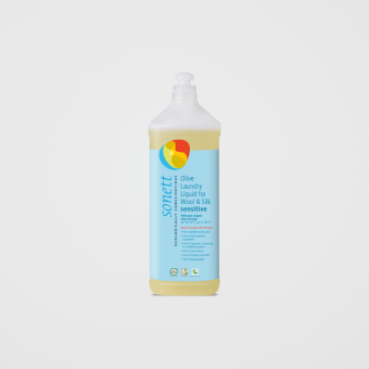 Жидкое средство для стирки изделий из шерсти и шелка на основе оливкового масла Sensitive для чувствительной кожи, 1л, Sonett