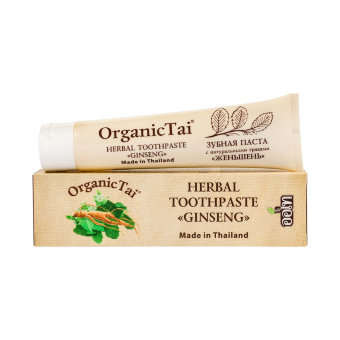 Зубная паста с натуральными травами «Женьшень», OrganicTai , 100 г