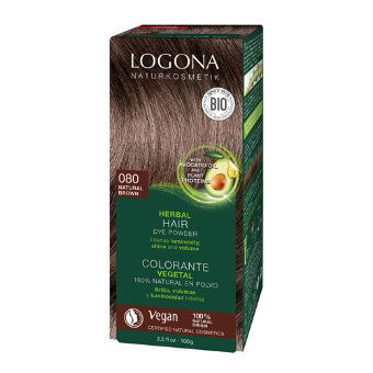 Растительная краска для волос 080 Натурально-коричневый Logona