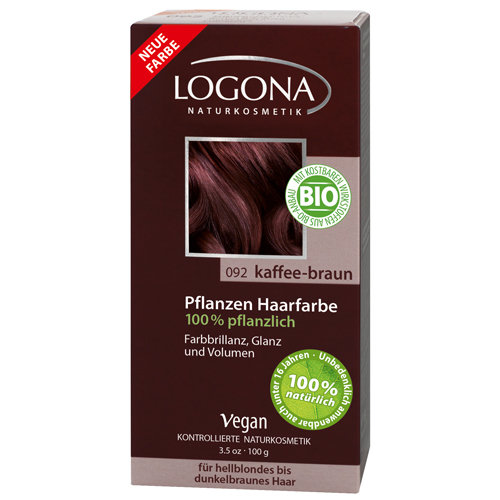 Растительная краска для волос 092 Кофейно-коричневый Logona